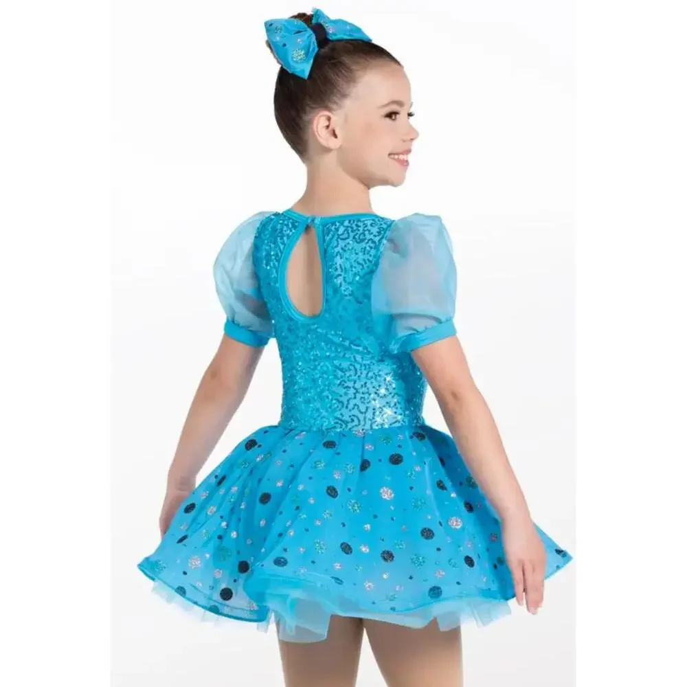 Pre-Owned Dance Costume Weissman 14373 Small Child Red Polka Dot Jazz Tap Sequin